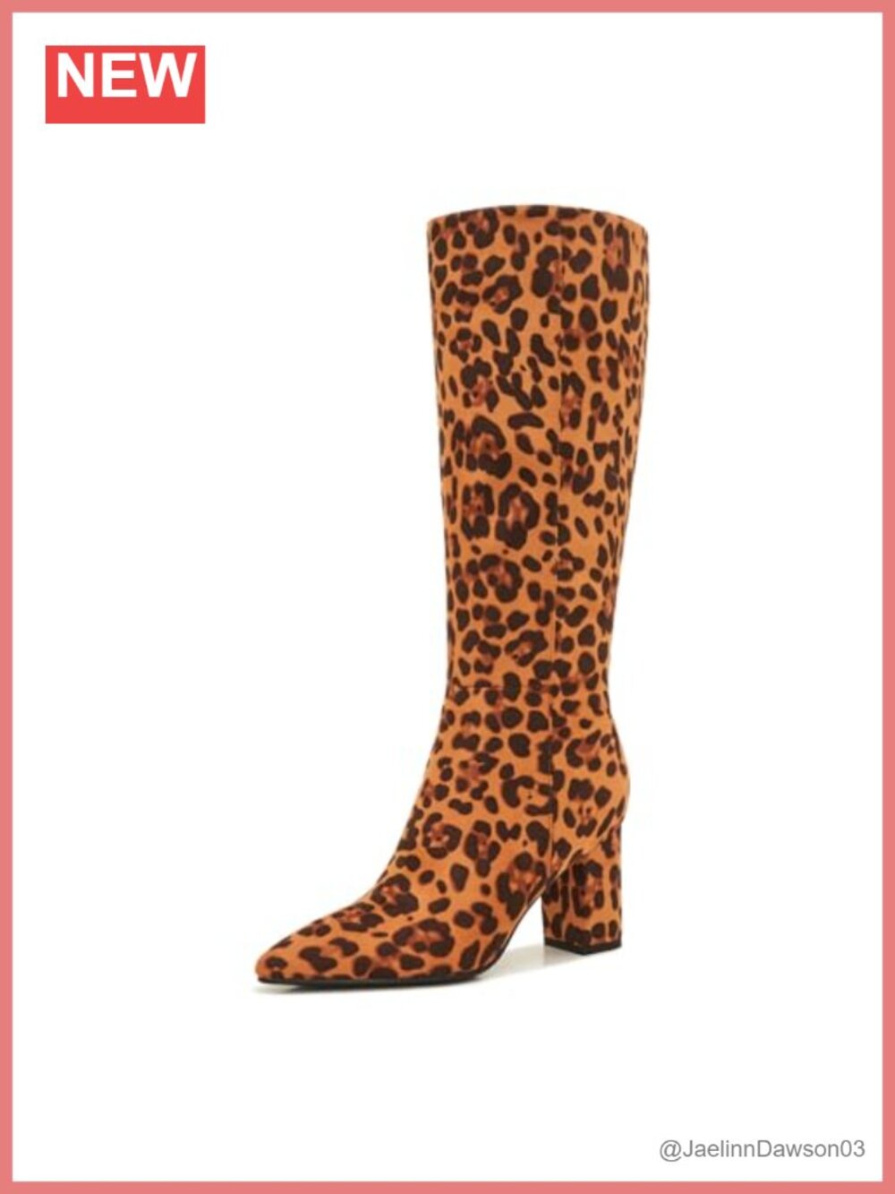 Women's Plus Size Wide Calf Knee High Boots with Chunky Heel